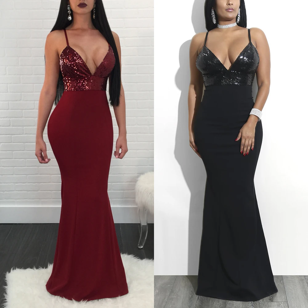 Sexy Sequin Mermaid Dress Women Sleeveless Deep V-Neck Sling Zipper Slim Party Maxi Dress Club Summer Harajuku Elegant Skinny
Sexy Sequin Mermaid Dress Women Sleeveless Deep V-Neck Sling Zipper Slim Party Maxi Dress Club Summer Harajuku Elegant Skinny