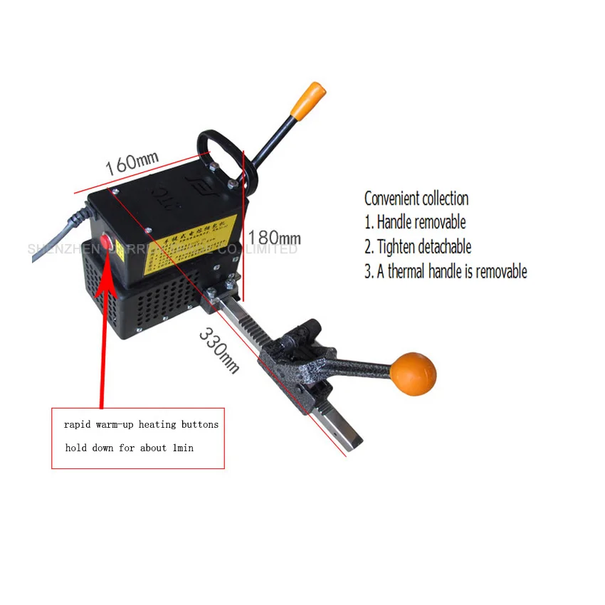 1pc Portable electricity hot melt baling press Manual packing machine Plastic tape wrapping machine baler tools
1pc Portable electricity hot melt baling press Manual packing machine Plastic tape wrapping machine baler tools