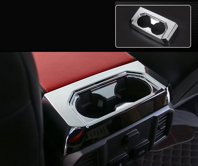 for Ford F-150 F150 2015 2016 2017 2018 2019 ABS Chrome Interior Middle Armrest Rear Upper Water Cup Cover Trim Car Styling
for Ford F-150 F150 2015 2016 2017 2018 2019 ABS Chrome Interior Middle Armrest Rear Upper Water Cup Cover Trim Car Styling