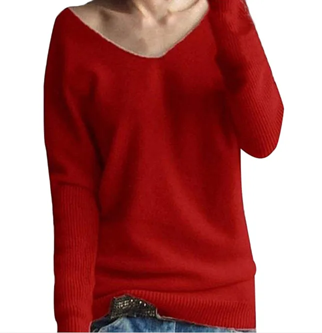 Women's Fashion Sweater V-Neck Pullover Loose Sexy Batwing Sleeve Wool Cashmere Sweater Winter Tops plus size 4xl ouc248 Aidayou
Women's Fashion Sweater V-Neck Pullover Loose Sexy Batwing Sleeve Wool Cashmere Sweater Winter Tops plus size 4xl ouc248 Aidayou