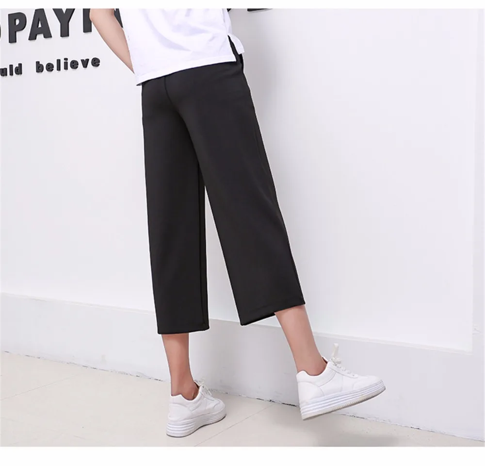 Women 2018 New autumn Winter Black Wide Leg Pants S-3XL Large Size Ankle-Length Loose Female High Waist casual thin nine Pants
Women 2018 New autumn Winter Black Wide Leg Pants S-3XL Large Size Ankle-Length Loose Female High Waist casual thin nine Pants