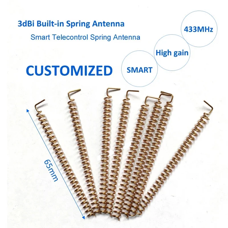 433MHZ 3dbi internal PCB welding copper coil spring antenna 433 helical 50PCS/batch | Мобильные телефоны и аксессуары