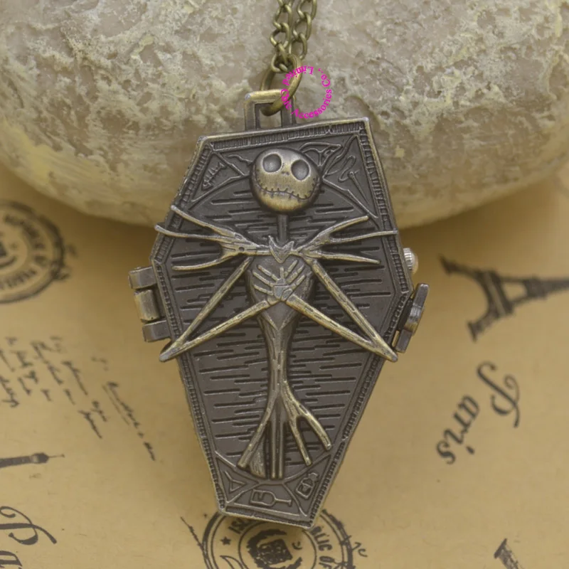 wholesale Pocket Watch The Nightmare Before Christmas Vintage Antique Pendant Necklace Quartz fob Watches skull zombie
wholesale Pocket Watch The Nightmare Before Christmas Vintage Antique Pendant Necklace Quartz fob Watches skull zombie