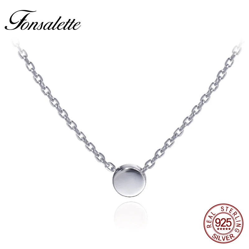Fonsalette Tiny Dot Necklace 925 Sterling Silver Floating Disc Circle Pendant Minimalist Necklace woman jewelry wholesale ZK30
Fonsalette Tiny Dot Necklace 925 Sterling Silver Floating Disc Circle Pendant Minimalist Necklace woman jewelry wholesale ZK30