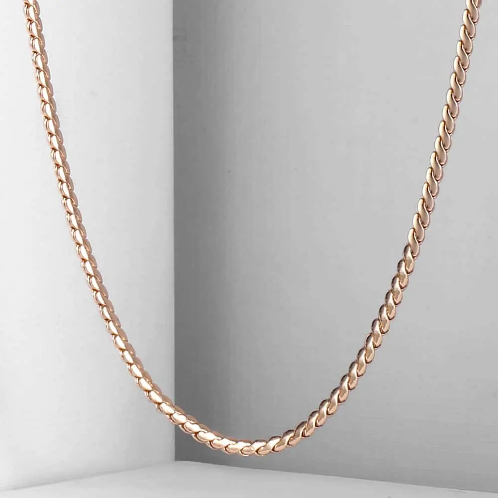 2mm Thin Women Girl 585 Rose Gold Color Serpentine Link Herringbone Chain Necklace Elegant Jewelry 20-24inch CN16
2mm Thin Women Girl 585 Rose Gold Color Serpentine Link Herringbone Chain Necklace Elegant Jewelry 20-24inch CN16
