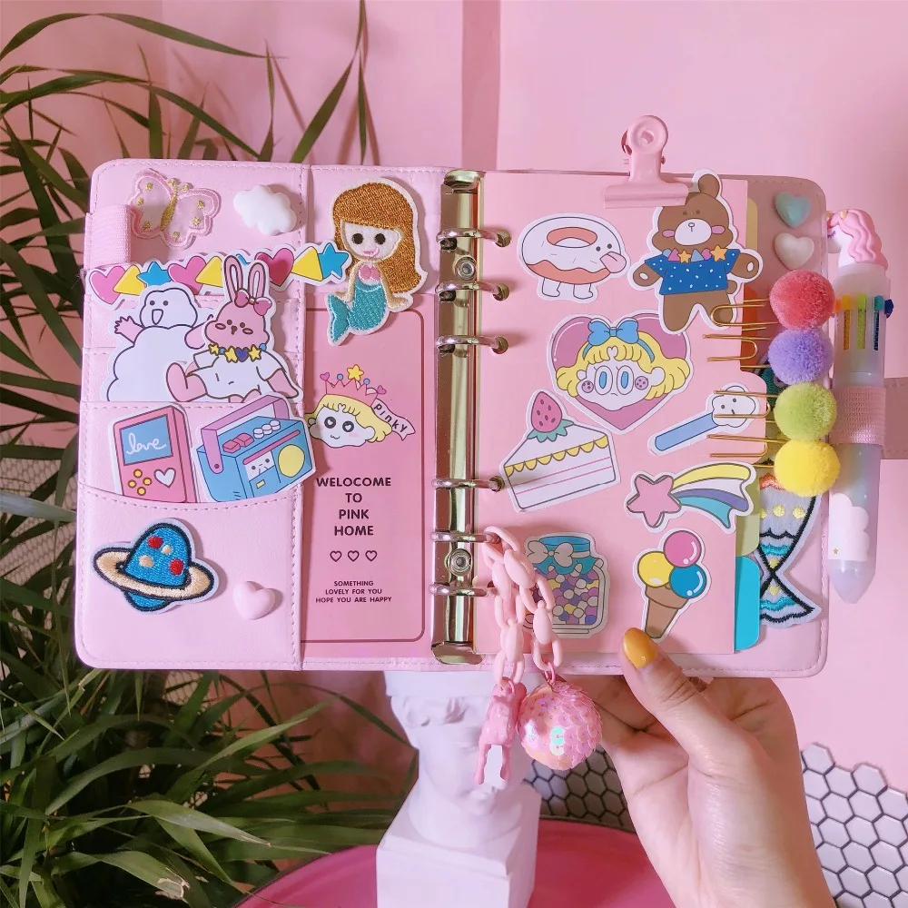 Милая принцесса розовый DIY Скрапбукинг дневник с ярлыками наклейка частичная