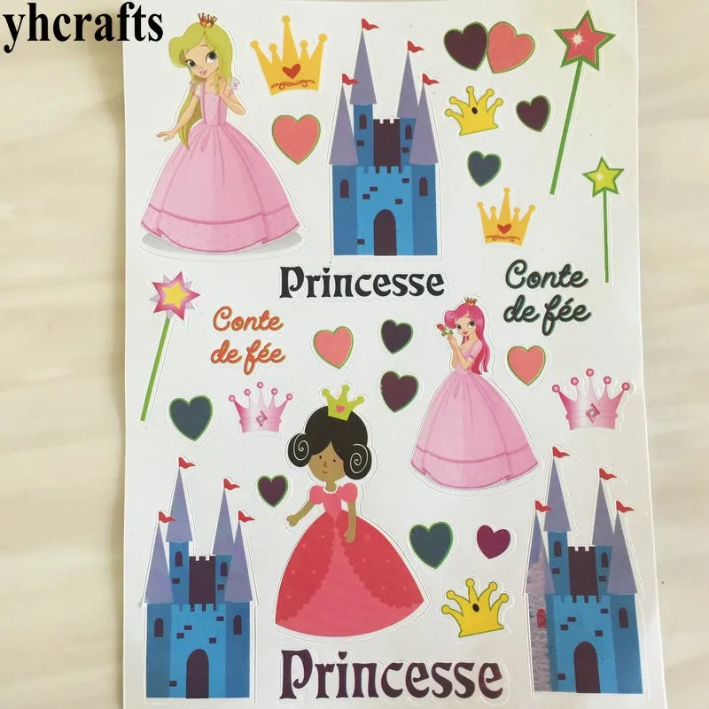 Фото 1 лист (30 шт.)/партия волшебные палочки принцессы Корона из бумаги наклейки для(China)
