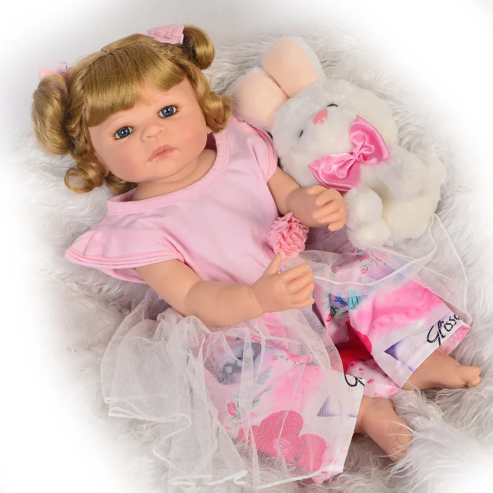 real Girl Bonecas Reborn Babies Dolls For Sale Silicone Vinyl Baby Doll Toys Lifelike blond hair princess 55cm Child bebe gift
real Girl Bonecas Reborn Babies Dolls For Sale Silicone Vinyl Baby Doll Toys Lifelike blond hair princess 55cm Child bebe gift