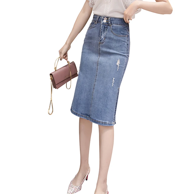 Женские джинсовые шорты юбка-карандаш для женщин Лето 2019 ретро элегантная