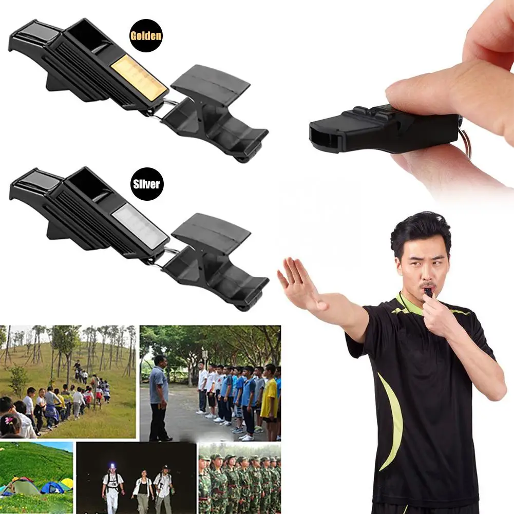 New Professional Referee Whistle Basketball Volleyball Football Metal Sports Whistle Survival Whistle Gold and Silver Color
New Professional Referee Whistle Basketball Volleyball Football Metal Sports Whistle Survival Whistle Gold and Silver Color