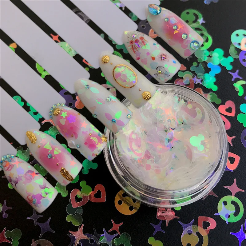 AB Chameleon Color Sequins Nail Art Glitter Flakes UV Gel Polish Star Heart Flower Paillette Decor Tools
AB Chameleon Color Sequins Nail Art Glitter Flakes UV Gel Polish Star Heart Flower Paillette Decor Tools