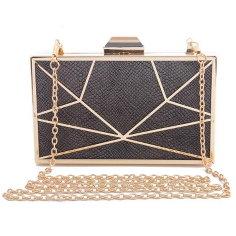 

Metal hollow dinner bag European and American style temperament ladies hand bag annual meeting package dress small bag handbag