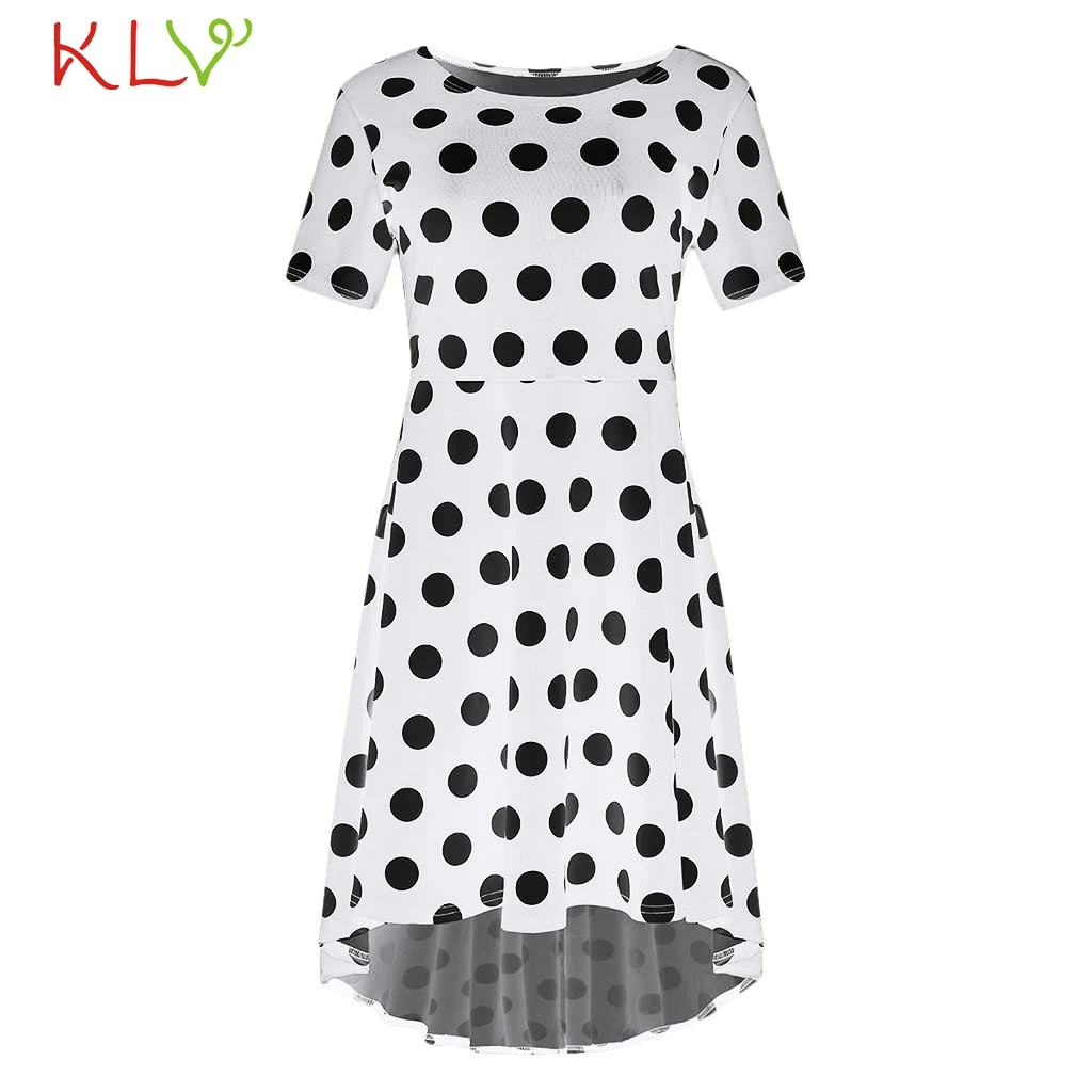 Dress Women Elegant Dot Sexy Short Sleeve Summer Knee Dress Casual Party Night Dress 2019 Plus Size Vestidos Robe Femme 19May13
Dress Women Elegant Dot Sexy Short Sleeve Summer Knee Dress Casual Party Night Dress 2019 Plus Size Vestidos Robe Femme 19May13