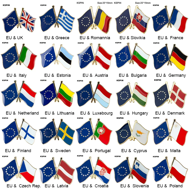 European Union Friendship Natinal Lapel Pins Flag Lapel Pins Country Flag Badge Flag Badge Brooch
European Union Friendship Natinal Lapel Pins Flag Lapel Pins Country Flag Badge Flag Badge Brooch
