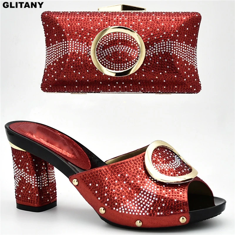 Latest Design Italian Shoes with Matching Bags and To Match Luxury Women Designers Set | Обувь