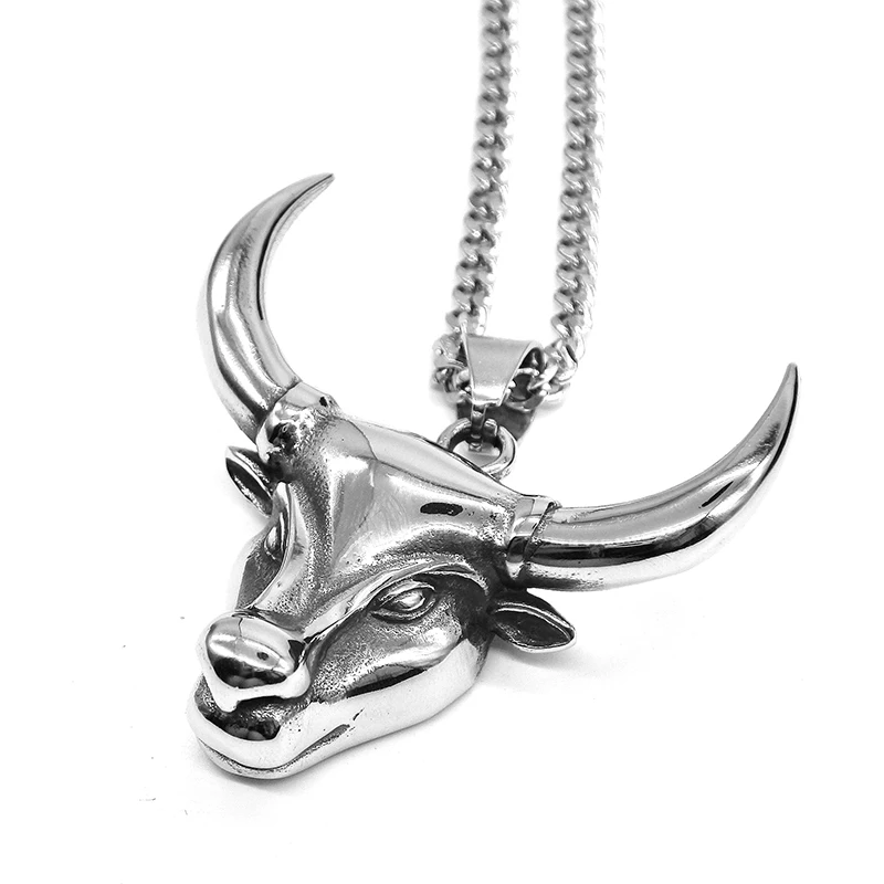 AMUMIU Antique Cow Head Goat Head Antler Charms Stainless Steel Pendant Necklace HZP340
AMUMIU Antique Cow Head Goat Head Antler Charms Stainless Steel Pendant Necklace HZP340