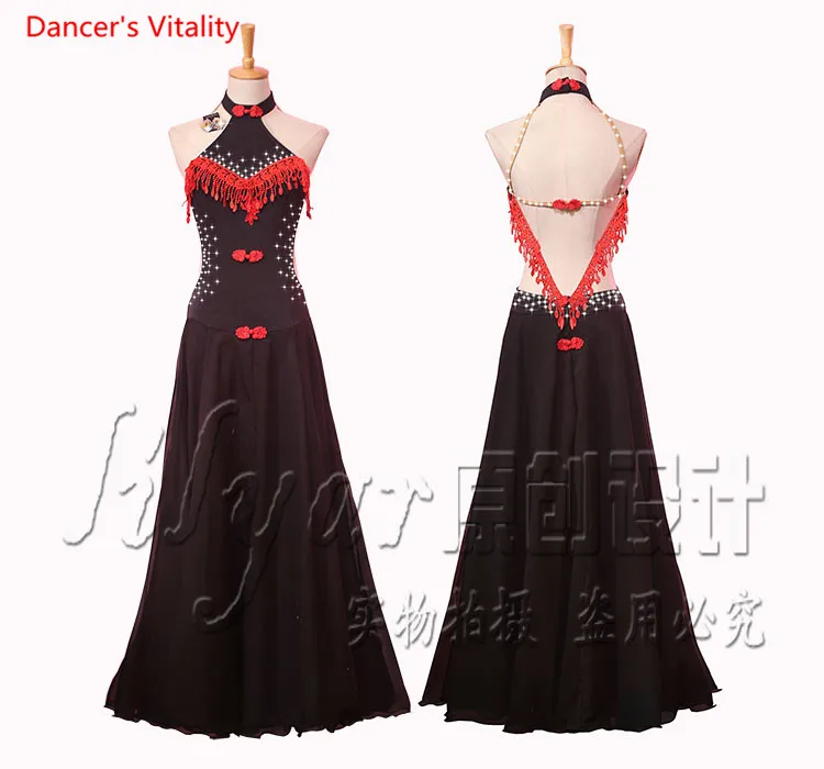 Custom Women Ballroom Dance Dress Adult Female Waltz Tango Dance Stage Performance Clothe Embroider Diamond Dresses
Custom Women Ballroom Dance Dress Adult Female Waltz Tango Dance Stage Performance Clothe Embroider Diamond Dresses