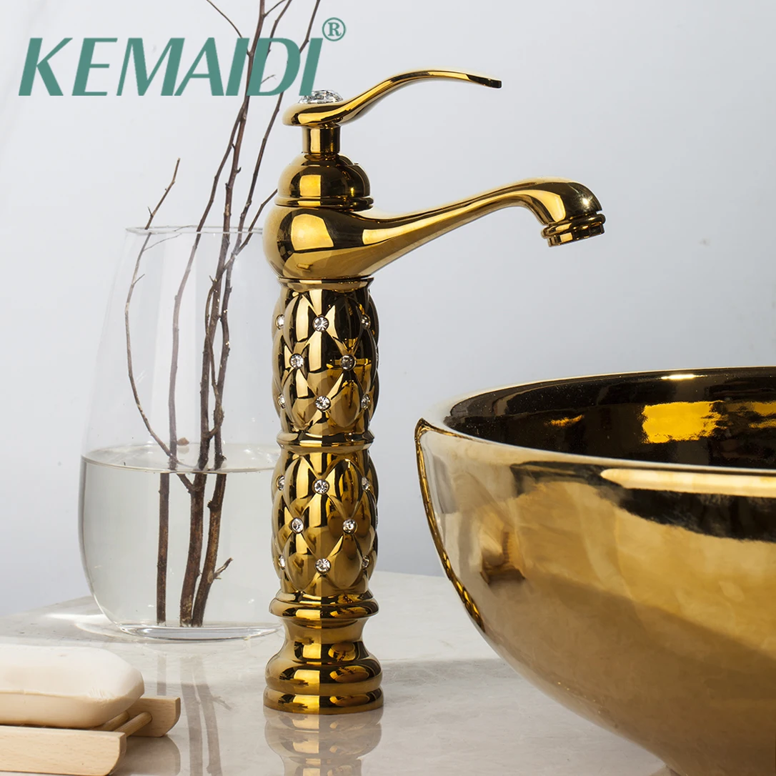 KEMAIDI t Luxury Gold Bathroom Faucets Basin High&Short Style Faucet Deck Mounted Single Handle Sink Faucets Mixers Taps
KEMAIDI t Luxury Gold Bathroom Faucets Basin High&Short Style Faucet Deck Mounted Single Handle Sink Faucets Mixers Taps