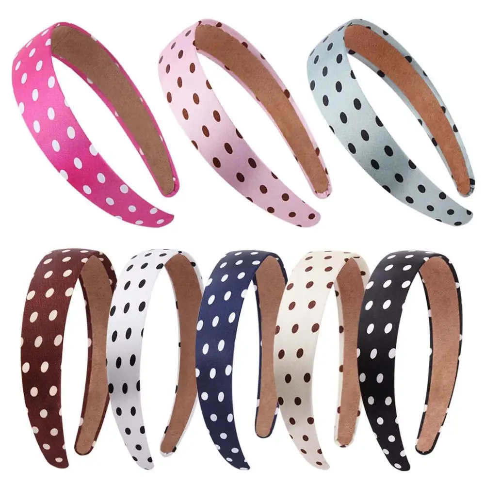 6pcs 3cm Width Satin Polka Dot Covered Headband Flower Hair Bands for Women Children DIY Craft Satin Head Hoop Party Supply
6pcs 3cm Width Satin Polka Dot Covered Headband Flower Hair Bands for Women Children DIY Craft Satin Head Hoop Party Supply