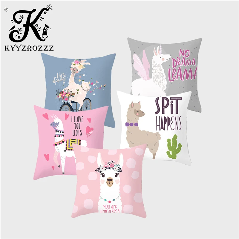Cute Alpaca Animal Cushion Cover Cactus Polyester Printing Home Children's Room Decorating Sofa Chair Hugging Pillow Case 45CM
Cute Alpaca Animal Cushion Cover Cactus Polyester Printing Home Children's Room Decorating Sofa Chair Hugging Pillow Case 45CM