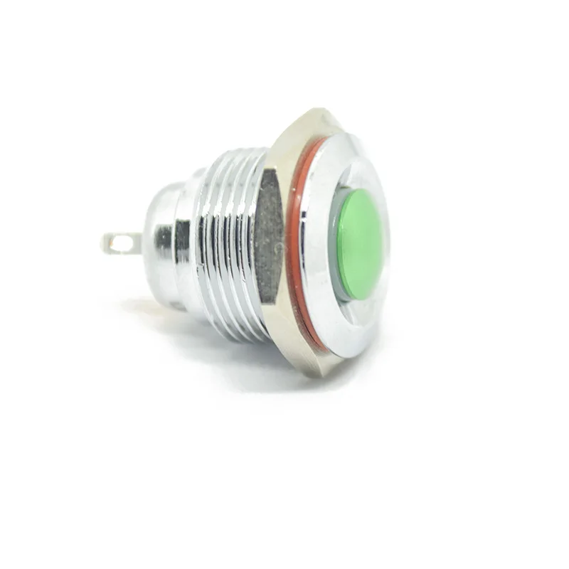 16mm Green Press Button Led Power Mark Lamp Latching Control Switch Self-lock Push 16E-Q10F/N | Обустройство дома