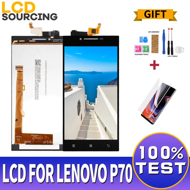 ЖК дисплей 5 0 дюйма для Lenovo P70 сенсорный экран дигитайзер в сборе с рамкой Замена