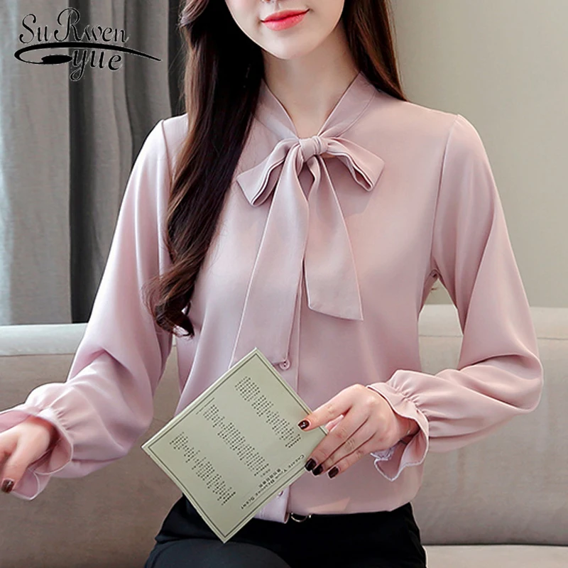 Fashion Womens Top And Blouses 2021 Long Sleeve Chiffon Blouse Shirt Solid Bow Collar Office Blouse Women Shirts Clothes 1544 45
Fashion Womens Top And Blouses 2021 Long Sleeve Chiffon Blouse Shirt Solid Bow Collar Office Blouse Women Shirts Clothes 1544 45