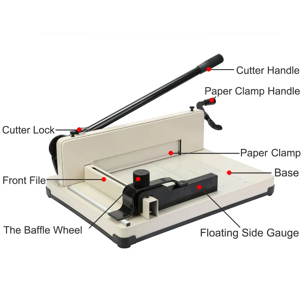 Paper Cutter Guillotine Paper Cutter Trimmer Machine 12 Inch Heavy Duty Paper Cutting Tool (12 Inch A4 Patter Cutter)
Paper Cutter Guillotine Paper Cutter Trimmer Machine 12 Inch Heavy Duty Paper Cutting Tool (12 Inch A4 Patter Cutter)