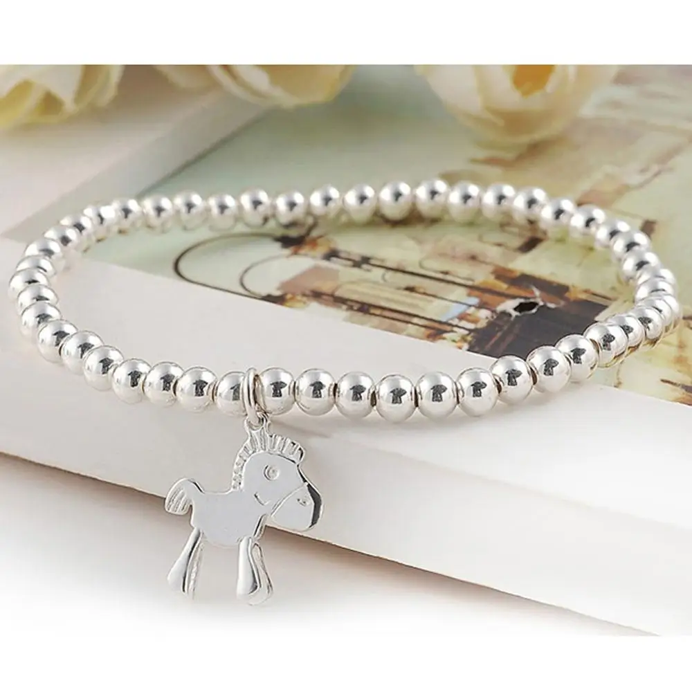 Jade Angel 5mm Sterling Silver Beads Bracelet with 925 Silver Horse Charm 6.5 inches Valentine's Day Gifts Thanksgiving Gifts
Jade Angel 5mm Sterling Silver Beads Bracelet with 925 Silver Horse Charm 6.5 inches Valentine's Day Gifts Thanksgiving Gifts