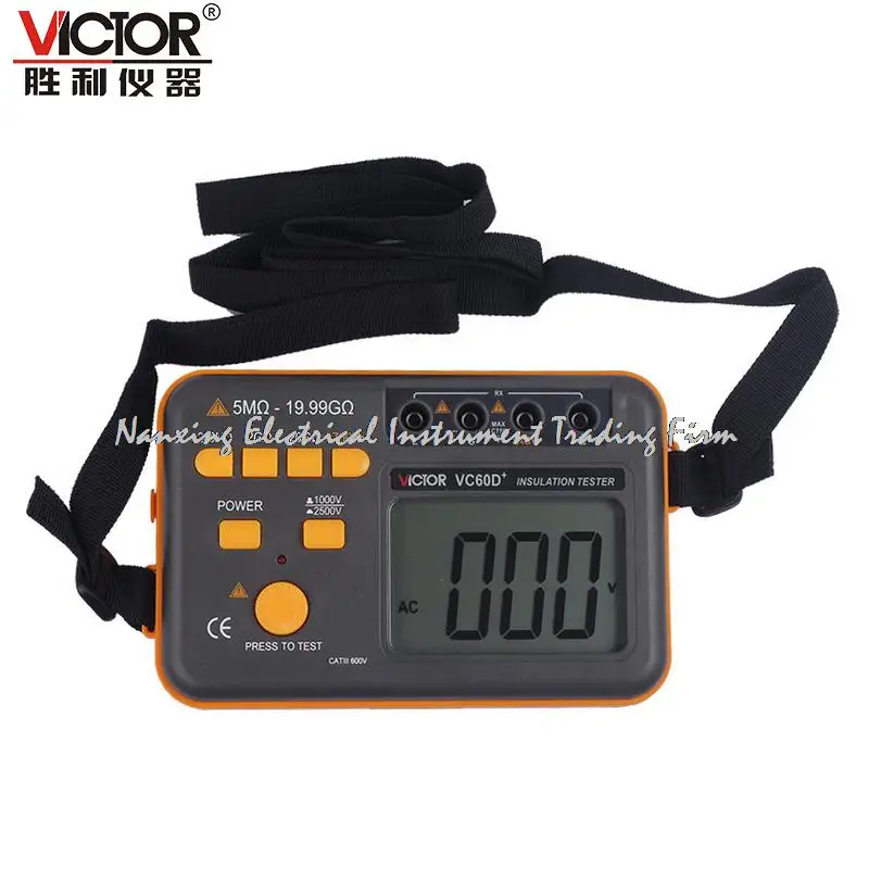 Fast arrival VICTOR VC60D + Digital Insulation Tester 1000V 2500V, Megger MegOhm Resistance Meter
Fast arrival VICTOR VC60D + Digital Insulation Tester 1000V 2500V, Megger MegOhm Resistance Meter