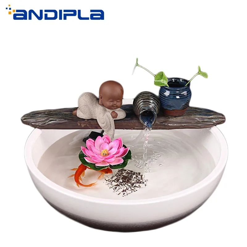 110- 220V DIY Little Monk Water Fountain Humidifier Lucky Desktop Fish Tank Flower Pot Atomizer Creative Feng Shui Home Decor
110- 220V DIY Little Monk Water Fountain Humidifier Lucky Desktop Fish Tank Flower Pot Atomizer Creative Feng Shui Home Decor