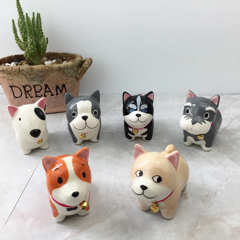6pcs/set Cute Dog Figurines Ceramic Crafts Decorative Porcelain Miniatures Desktop Ornaments Home Decor Christmas Gift
6pcs/set Cute Dog Figurines Ceramic Crafts Decorative Porcelain Miniatures Desktop Ornaments Home Decor Christmas Gift