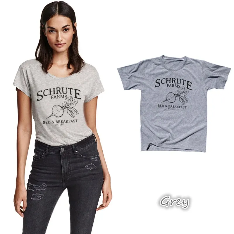 Showtly Schrute Farms женская футболка Повседневные Удобные футболки топы|Футболки| |