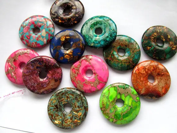 6pcs imperial Jasper gem malachite Amazonite rock jade stone picture jasper Donut Pi Donut Focal Pendant round beads 30-50mm
6pcs imperial Jasper gem malachite Amazonite rock jade stone picture jasper Donut Pi Donut Focal Pendant round beads 30-50mm