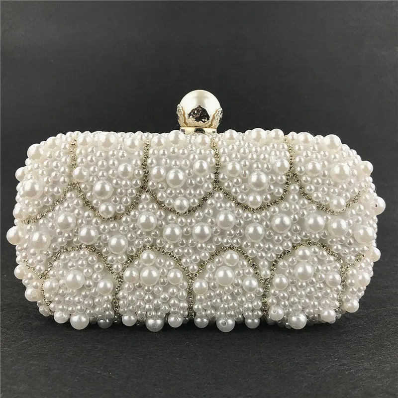 Handmade Beaded Pearl Evening Bag Clutch Crystal Purse Party Wedding Fashion Women Messenger Bags Shoulder Bag Banquet Pochette
Handmade Beaded Pearl Evening Bag Clutch Crystal Purse Party Wedding Fashion Women Messenger Bags Shoulder Bag Banquet Pochette