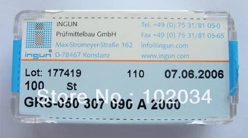 100PCS/LOT 100% ORIGINAL INGUN GKS050-307-090 GKS050-307 090 A 2000 Spring Test Probe Pogo Pin made in Germany
100PCS/LOT 100% ORIGINAL INGUN GKS050-307-090 GKS050-307 090 A 2000 Spring Test Probe Pogo Pin made in Germany