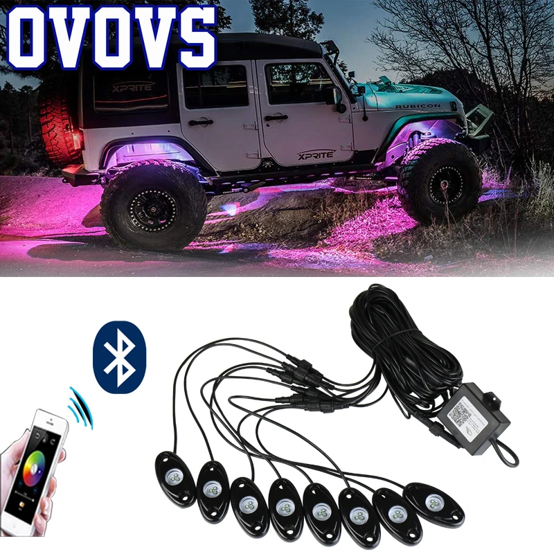 12v RGB LED Rock Lights Neon LED Light Kit with 8 Pods Lights for Truck Car ATV SUV Vehicle Boat
12v RGB LED Rock Lights Neon LED Light Kit with 8 Pods Lights for Truck Car ATV SUV Vehicle Boat
