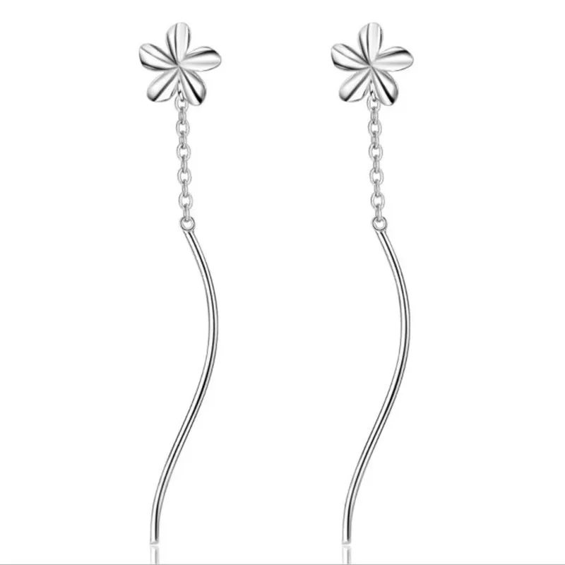 TJP Female Flower Silver Plated Long Earrings For Women Jewelry Top Quality Silver Plated Earring Lady Birthday Accessories Girl
TJP Female Flower Silver Plated Long Earrings For Women Jewelry Top Quality Silver Plated Earring Lady Birthday Accessories Girl
