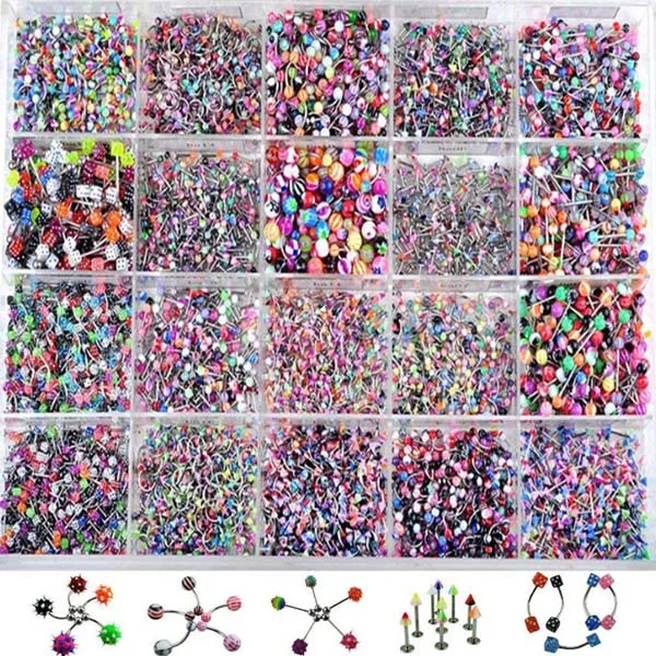 110 Pcs Acrylic Stainless Steel Mix Eyebrow Belly Lip Tongue Bar Rings Nose Hoop Ring Body Piercing Jewelry Barbell Body Jewelry
110 Pcs Acrylic Stainless Steel Mix Eyebrow Belly Lip Tongue Bar Rings Nose Hoop Ring Body Piercing Jewelry Barbell Body Jewelry
