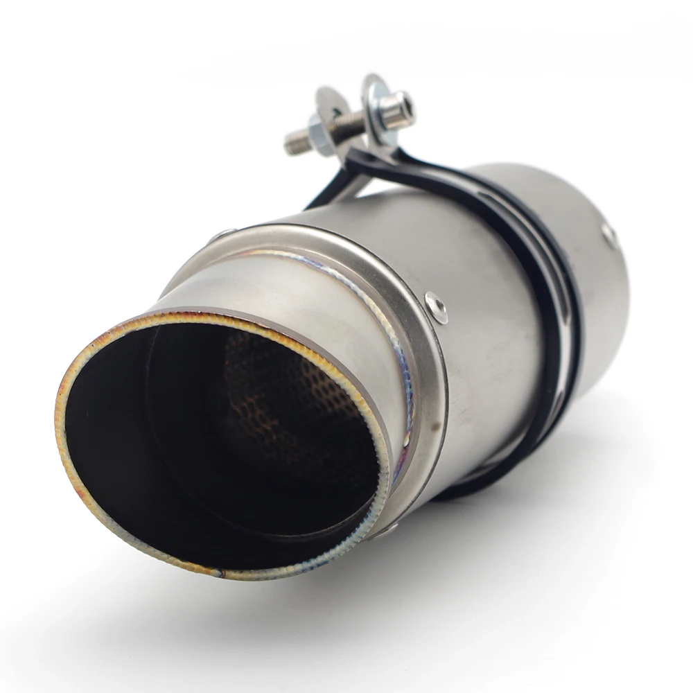 Universal 51/61MM Motorcycle Exhaust Pipe Muffler Moto Bike Pot Escape For YAMAHA r15 mt-07 tmax tdm 900 ybr 125 t max tenere | Автомобили