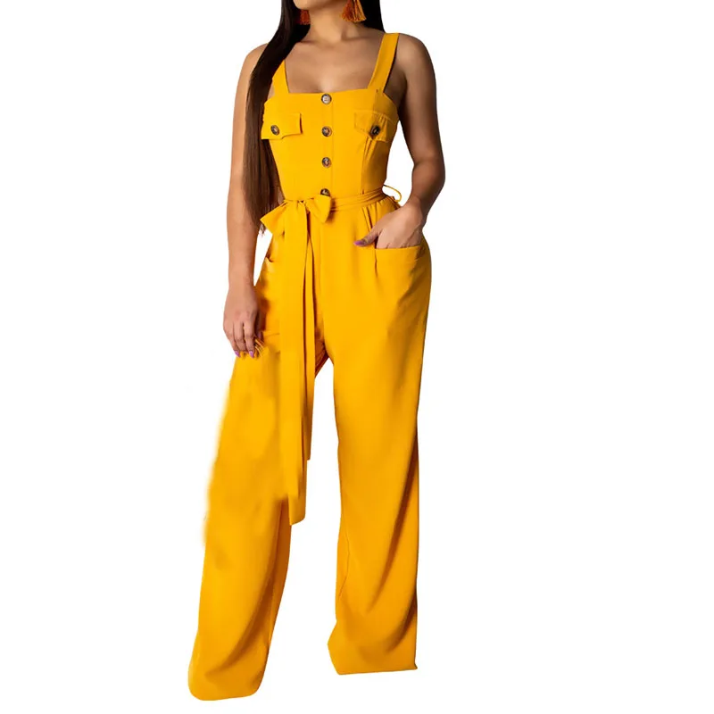 Spagahetti Strap Jumpsuits Woman Summer Wide Leg Jumpsuits Casual Button Up Pocket Pants Rompers Outfits Strapless Playsuits
Spagahetti Strap Jumpsuits Woman Summer Wide Leg Jumpsuits Casual Button Up Pocket Pants Rompers Outfits Strapless Playsuits