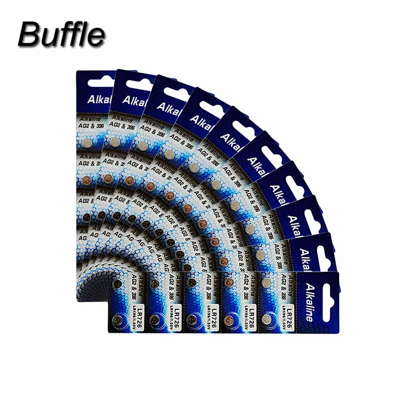 100pcs/10cards Buffle Battery 1.5V AG2 SR69 SG6 371 605 Watch Cell Button Batteries Alkaline For Toys
100pcs/10cards Buffle Battery 1.5V AG2 SR69 SG6 371 605 Watch Cell Button Batteries Alkaline For Toys