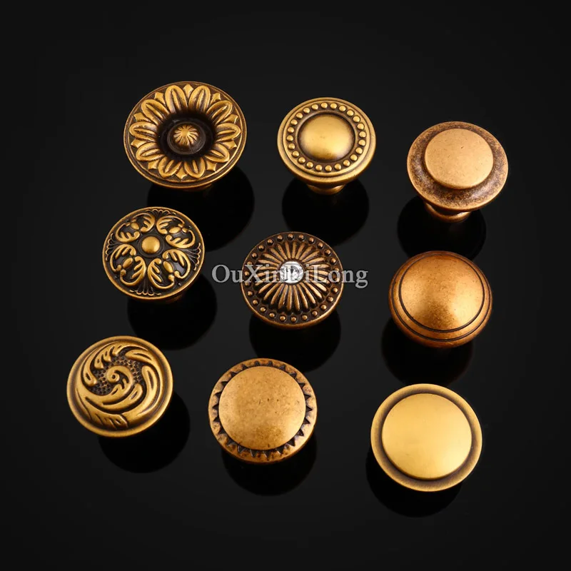 Top Quality 10PCS Furniture Handles European Rural Pure Brass Drawer Wardrobe Cupboard Kitchen Cabinet Door Pulls Handles Knobs
Top Quality 10PCS Furniture Handles European Rural Pure Brass Drawer Wardrobe Cupboard Kitchen Cabinet Door Pulls Handles Knobs
