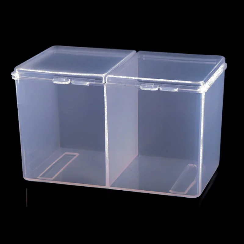 1pcs Cotton Swab Holder Box Storage Container Nail Polish Gel Glitter Storage Box 2-Compartments Clear Manicure Container Tool
1pcs Cotton Swab Holder Box Storage Container Nail Polish Gel Glitter Storage Box 2-Compartments Clear Manicure Container Tool