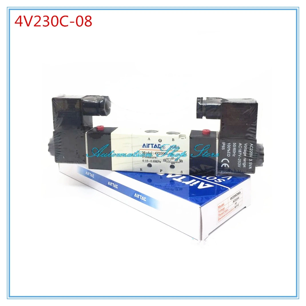 1/4 ''Порты DC12V 24V AC110V 220V 3 Позиция 5 Путь нейтральный Электрический соленоидный воздушный Управление клапан 4V230C-08
1/4 ''Порты DC12V 24V AC110V 220V 3 Позиция 5 Путь нейтральный Электрический соленоидный воздушный Управление клапан 4V230C-08