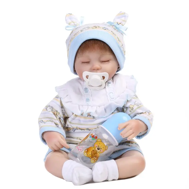 Bebe 18" reborn dolls baby toys Lifelike fake baby doll silicone cloth body Children Gift dolls reborn Alive Boneca
Bebe 18" reborn dolls baby toys Lifelike fake baby doll silicone cloth body Children Gift dolls reborn Alive Boneca
