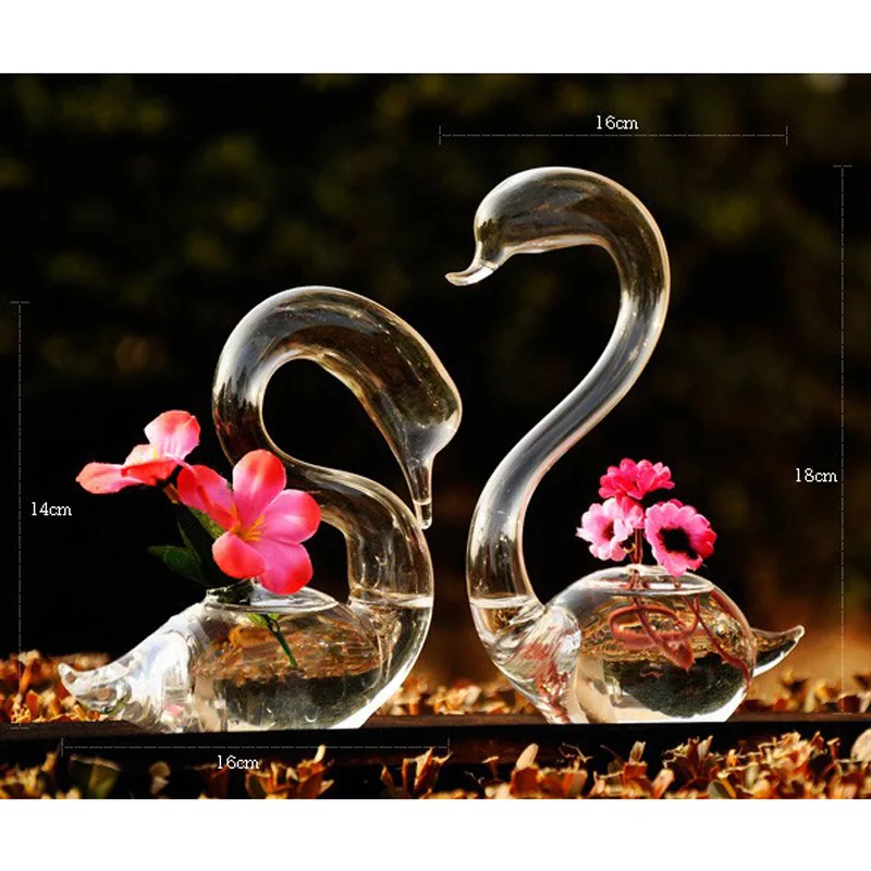O.RoseLif Love Swan Flower Glass Vases Glass Figurine Gift Crafts Planters Wedding Decoration Vasos Party Gifts
O.RoseLif Love Swan Flower Glass Vases Glass Figurine Gift Crafts Planters Wedding Decoration Vasos Party Gifts