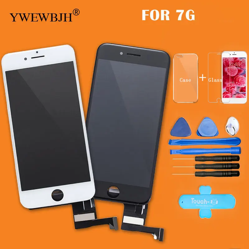 YWEWBJH запчасти 1 шт. класс AAA сенсорный экран для iphone 7 ЖК дигитайзер сборка с 3D