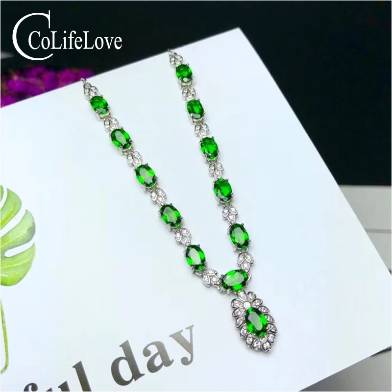 Elegant 925 Silver Diopside Necklace for Party Natural Chrome Diopside Necklace Sterling Silver Diopside Jewelry Gift for Lady
Elegant 925 Silver Diopside Necklace for Party Natural Chrome Diopside Necklace Sterling Silver Diopside Jewelry Gift for Lady