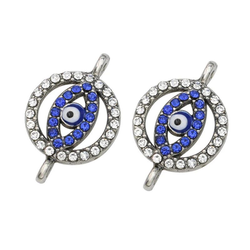 JAKONGO Silver Plated Crystal Evil Eye Charm Connector for Jewelry Making Bracelet Accessories Findings 21x14mm 5pcs/lot
JAKONGO Silver Plated Crystal Evil Eye Charm Connector for Jewelry Making Bracelet Accessories Findings 21x14mm 5pcs/lot